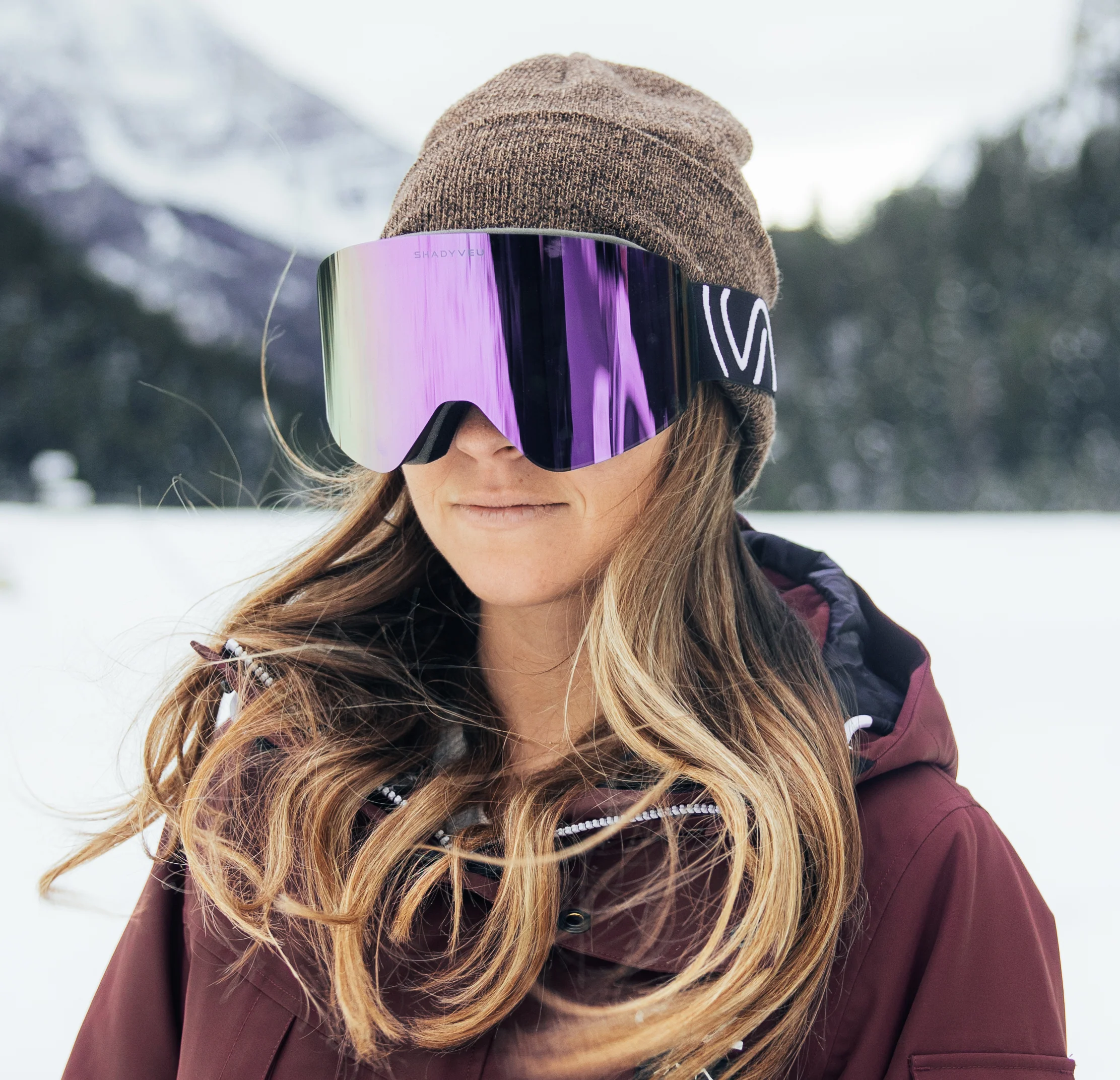 Nova Pink Peak Ski Snowboard Winter Sports Goggles - Image 8